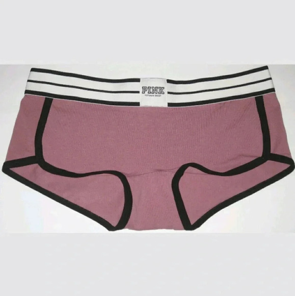 New PINK VS Pink Logo Boyshorts Begonia Colored Underwear Panties - Picture 1 of 1